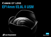 Canon EF14mm f/2,8L USM Mode D'emploi