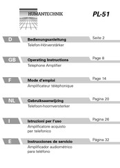 HumanTechnik PL-51 Mode D'emploi