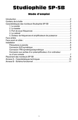 Midiman M-Audio Studiophile SP-5B Mode D'emploi