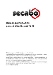 Secabo TC 10 Manuel D'utilisation