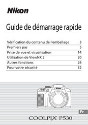 Nikon COOLPIX P530 Guide De Démarrage Rapide