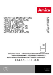 Amica EKGCS 387 200 Notice D'utilisation