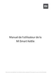 Xiaomi Mi Smart Kettle Manuel De L'utilisateur