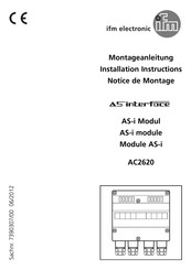IFM Electronic AS-interface AC2620 Notice De Montage