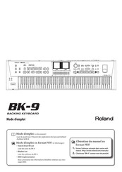 Roland BK-9 Mode D'emploi