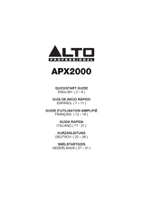 Alto Professional APX2000 Guide D'utilisation Simplifié