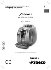 Philips Saeco XSmall HD8745/21 Mode D'emploi