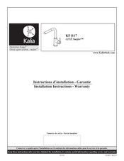 Kalia CITÉ Surfer KF1117 Instructions D'installation - Garantie