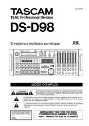 Tascam DS-D98 Mode D'emploi