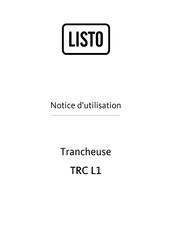 Listo TRC L1 Notice D'utilisation