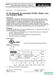 ZIEHL TR 600 Notice D'utilisation