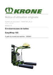 Krone EasyWrap 150 Notice D'utilisation Originale