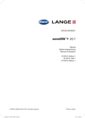 HACH LANGE sensION+ EC 7 Manuel D'utilisateur