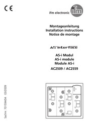 IFM Electronic AS interface AC2559 Notice De Montage