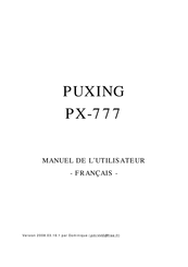 Puxing PX-777 Manuel De L'utilisateur