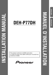 Pioneer DEH-P77DH Manuel D'installation