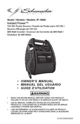 Schumacher Electric Instant Power IP-1800I Guide D'utilisation