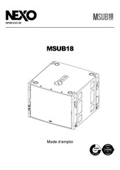 Nexo MSUB18 Mode D'emploi