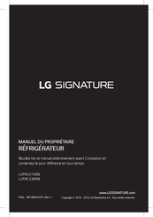LG SIGNATURE LUPXS3186N Manuel Du Propriétaire