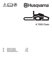 Husqvarna K 7000 Chain Manuel D'utilisation