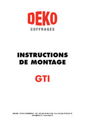 DeKo GTI Instructions De Montage