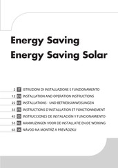 Askoll Energy Saving Solar 25-60/130 Instructions D'installation Et Fonctionnement