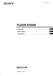 Sony Floor stand SUFL71M Mode D'emploi