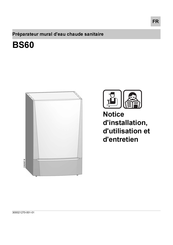 De Dietrich BS60 Notice D'installation, D'utilisation Et D'entretien