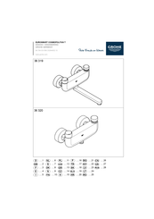 Grohe EUROSMART COSMOPOLITAN T 36 320 Instructions De Montage