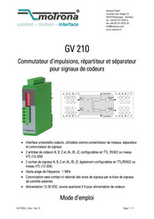 Motrona GV 210 Mode D'emploi