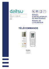 Daitsu CDV-1F Série Manuel D'installation Et De Maintenance