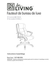 for Living H-9129L-2 068-7916-0 Instructions D'assemblage