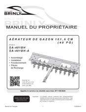 Brinly SA-401BH-A Manuel Du Propriétaire