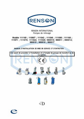 Renson 980010 Manuel D'installation