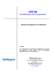 Teddington HTF 60 Manuel D'installation & D'utilisation