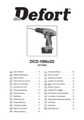 Defort DCD-18Nx2D Mode D'emploi