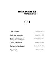 Marantz professional ZP-1 Guide D'utilisation