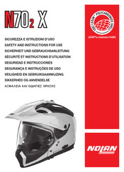 Nolan N702 X Sécurité Et Instructions D'utilisation