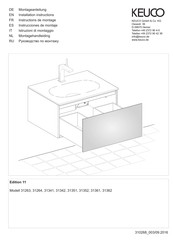 KEUCO Edition 11 31362 Instructions De Montage
