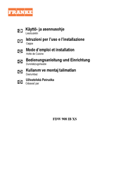 Franke FDW 908 IB XS Mode D'emploi Et Installation