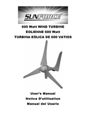 Sunforce Éolienne 600W Notice D'utilisation