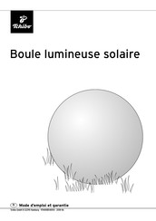 Tchibo Boule lumineuse solaire Mode D'emploi Et Garantie