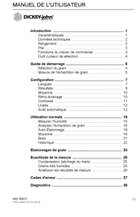 Dickey-John mini GAC Manuel De L'utilisateur