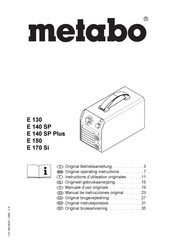 Metabo E 150 Instructions D'utilisation Originales