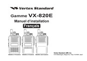 Vertex Standard VX-820E Manuel D'installation