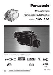 Panasonic HDC-SX5 Mode D'emploi