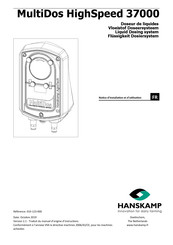 Hanskamp MultiDos HighSpeed 37000 Notice D'installation Et D'utilisation