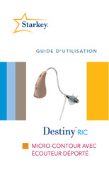 Starkey Destiny RIC Guide D'utilisation