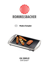 Rommelsbacher Ceran CG 2303/E Mode D'emploi