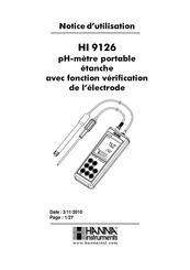 Hanna Instruments HI 9126 Notice D'utilisation